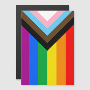 Invitación Magnética Bandera de Orgullo Progresista LGBTQ+