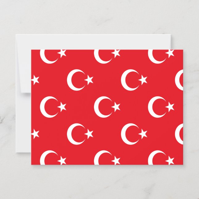 Invitación Magnética Bandera de Turquía (Anverso)