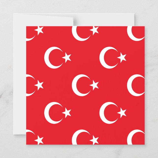 Invitación Magnética Bandera de Turquía (Anverso)