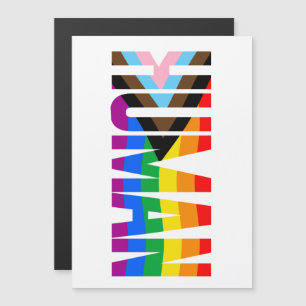Invitación Magnética Bandera del Orgullo de Inclusividad Humana