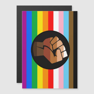 Invitación Magnética Bandera del Orgullo POC Progreso LGBTQ+