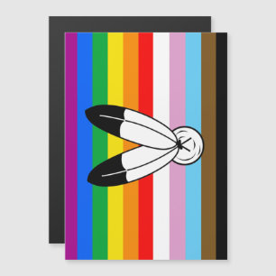 Invitación Magnética Bandera del Orgullo Progresista Two-Spirit LGBTQ+