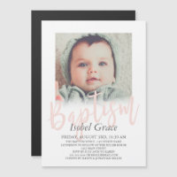 Baptismo fotográfico con guión de pincel rosa de R