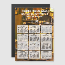 Invitación Magnética Barber Shop Mini Calendario Magnet 2019