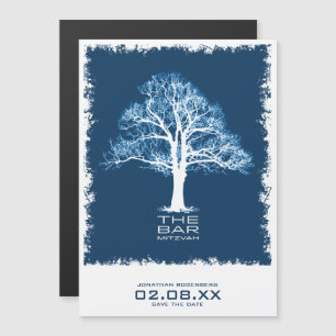 Invitación Magnética Barra de árbol de la vida Mitzvah Guardar la invit