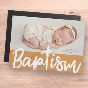 Invitación Magnética Bautismo   Foto simple y moderna de Personalizado