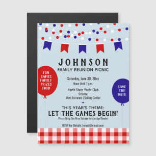 Invitación Magnética BBQ ・ Barbacoa ・ Reunión ・ Cumpleaños   Fiesta pic