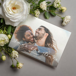 Invitación Magnética Beaming Delight Photo Wedding Guardar la fecha