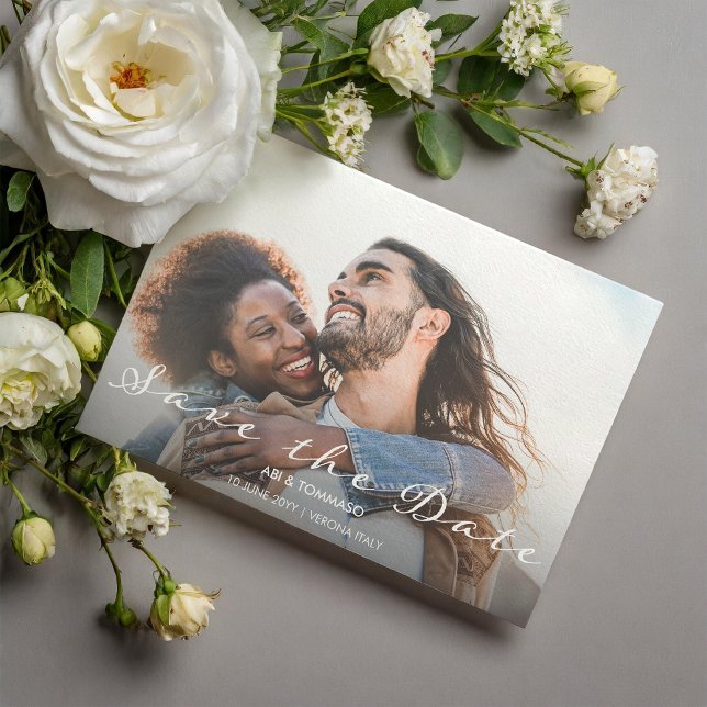 Invitación Magnética Beaming Delight Photo Wedding Guardar la fecha (Subido por el creador)