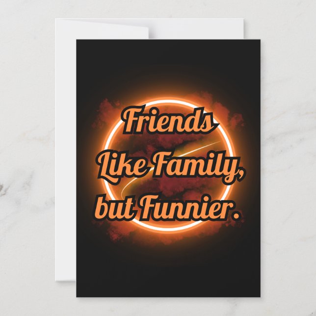 INVITACIÓN MAGNÉTICA BEAST FRIENDS, FRIENDSHIP, FRIENDS LIKE FAMILY (Anverso)