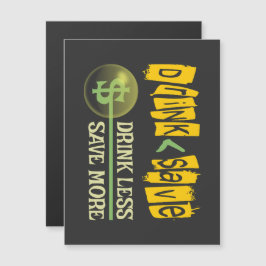 Invitación Magnética Beber menos, ahorrar más