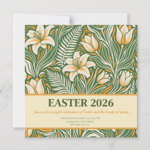 Invitación Magnética Bendiciones Botánicas Modernas de Pascua