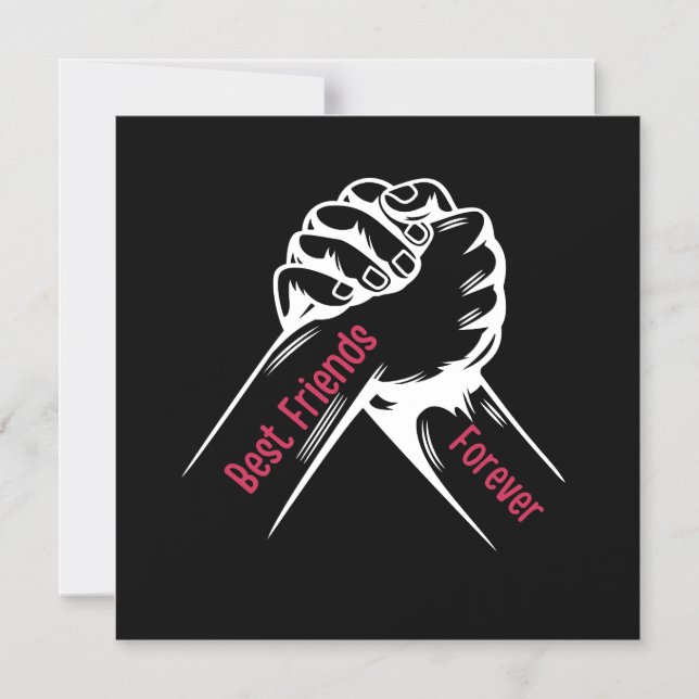 INVITACIÓN MAGNÉTICA BEST FRIENDS FOREVER, MATCHING MY FRIENDS (Anverso)