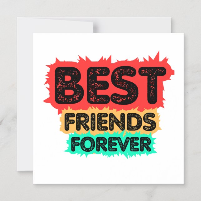 INVITACIÓN MAGNÉTICA BEST FRIENDS FOREVER RETRO FRIENDS, FRIENDSHIP (Anverso)