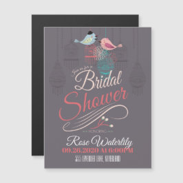 Invitación Magnética Birds Bridal Shower