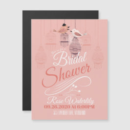 Invitación Magnética Birds Bridal Shower