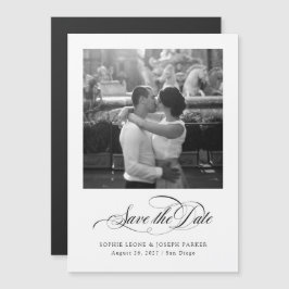 Invitación Magnética Blanco y negro | La elegancia italiana salva la fe