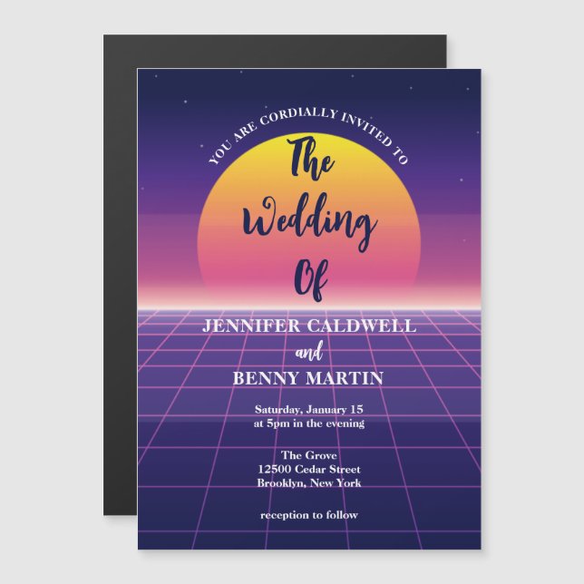 Invitación Magnética Boda Atarde (Anverso/Reverso)
