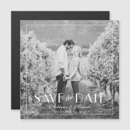 Invitación Magnética Boda cuadrado moderno y elegante