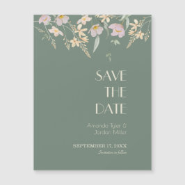 Invitación Magnética Boda de deco de sabios de flores silvestres salva
