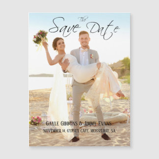 Invitación Magnética Boda de destino de playa tropical