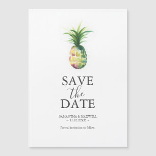 Invitación Magnética Boda De Destino Guardar Los Magnates De Fecha