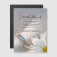 Boda de elegancia de margarita blanca salva la fec