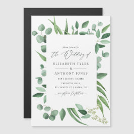 Invitación Magnética Boda de Eucalyptus Greenery