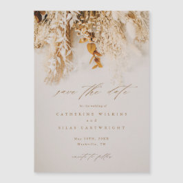 Invitación Magnética Boda de flores de otoño Boho Guardar la fecha