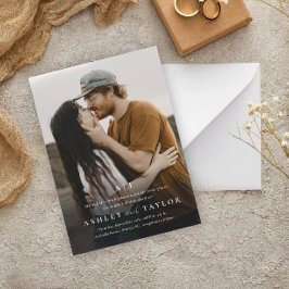 Invitación Magnética Boda de Foto Monograma de Tipo Elegante