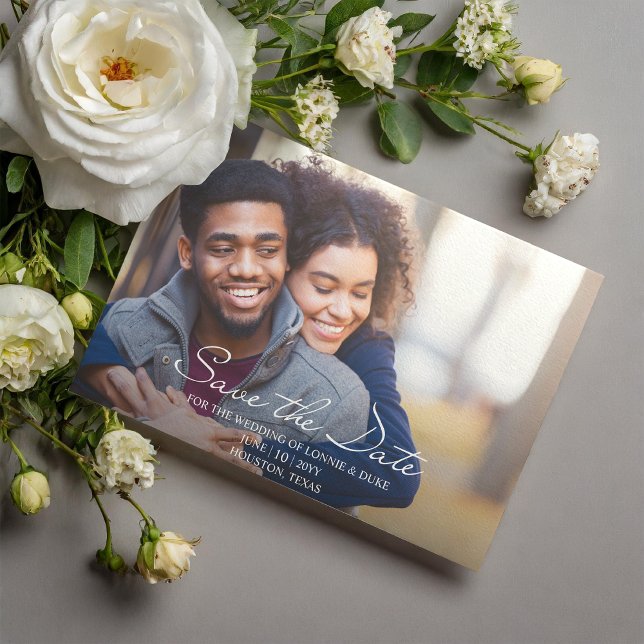 Invitación Magnética Boda de fotos divertida y alegre salva la fecha (Subido por el creador)