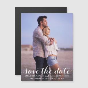 Invitación Magnética Boda De Imagen Guardar Los Magnetanes De Fecha, Un