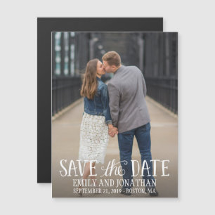 Invitación Magnética Boda De Imagen Guardar Los Magnos De Fecha, Leídas