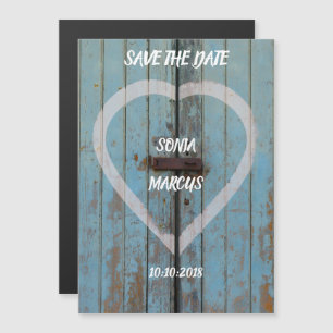 Invitación Magnética Boda de la puerta de Barn Rústico