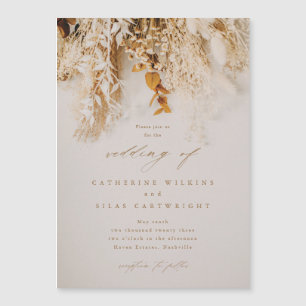 Invitación Magnética Boda de las Flores de Otoño Boho