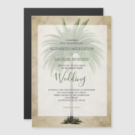 Invitación Magnética Boda de Moda elegante de árbol de palmas