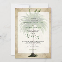 Invitación Magnética Boda de Moda elegante de árbol de palmas