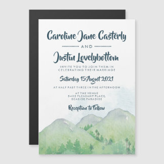 Invitación Magnética Boda de Montañas Misty