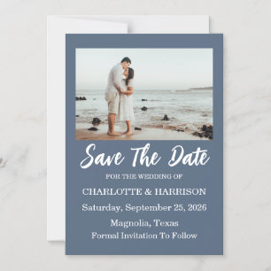 Invitación Magnética Boda de Paisaje Marítimo Costero con Acuarela Mode