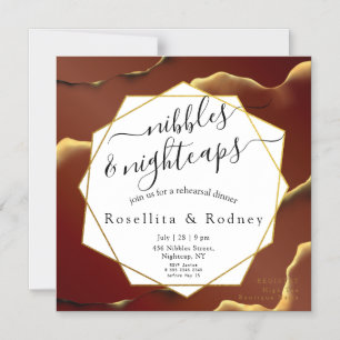 Invitación Magnética boda De Resumen Elegante De Oro De Borgoña 🤵