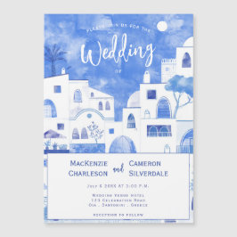 Invitación Magnética Boda de Santorini