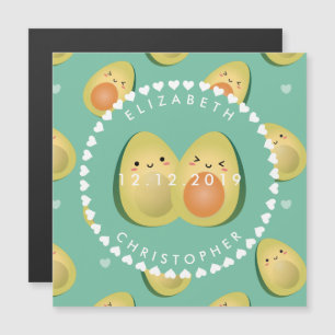 Invitación Magnética Boda Divertida Monada Caprichosa Moderna Guardar l