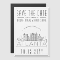 Boda en Atlanta | Silueta urbana estilizada para l