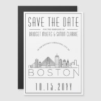 Boda en Boston | Silueta estilizada de la ciudad p