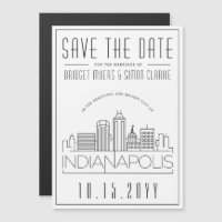 Boda en Indianapolis Estilizada Fecha de Guardado