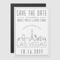 Boda en Vegas | Silueta urbana estilizada Avisa la