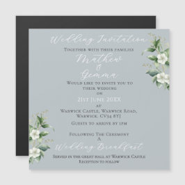 Invitación Magnética Boda Eucalyptus Moderno