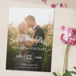 Invitación Magnética Boda fotográfica clásica Guardar el Personalizado 