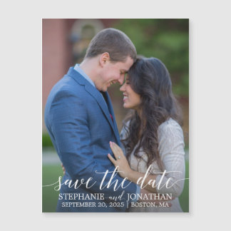 Invitación Magnética Boda fotográfica Salva Los Magnetanes De Fecha, Un