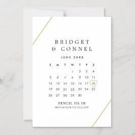 Invitación Magnética Boda geométrica moderna de Bridget Salva la fecha